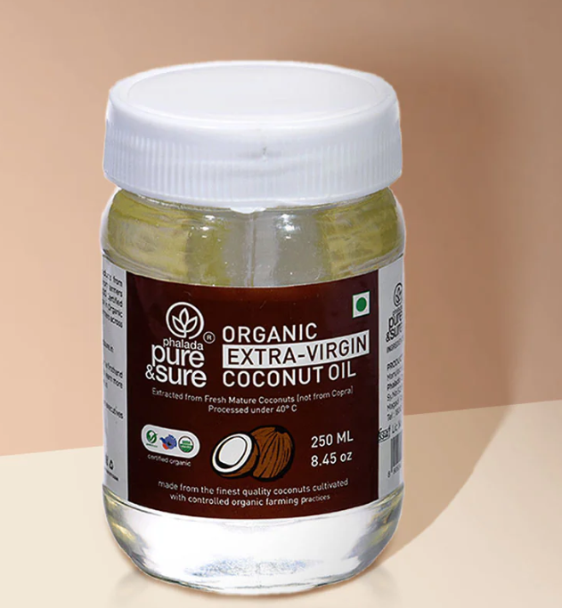 Picture of Phalada Pure & Sure Organic Extra Virgin Coconut Oil - 250 ML