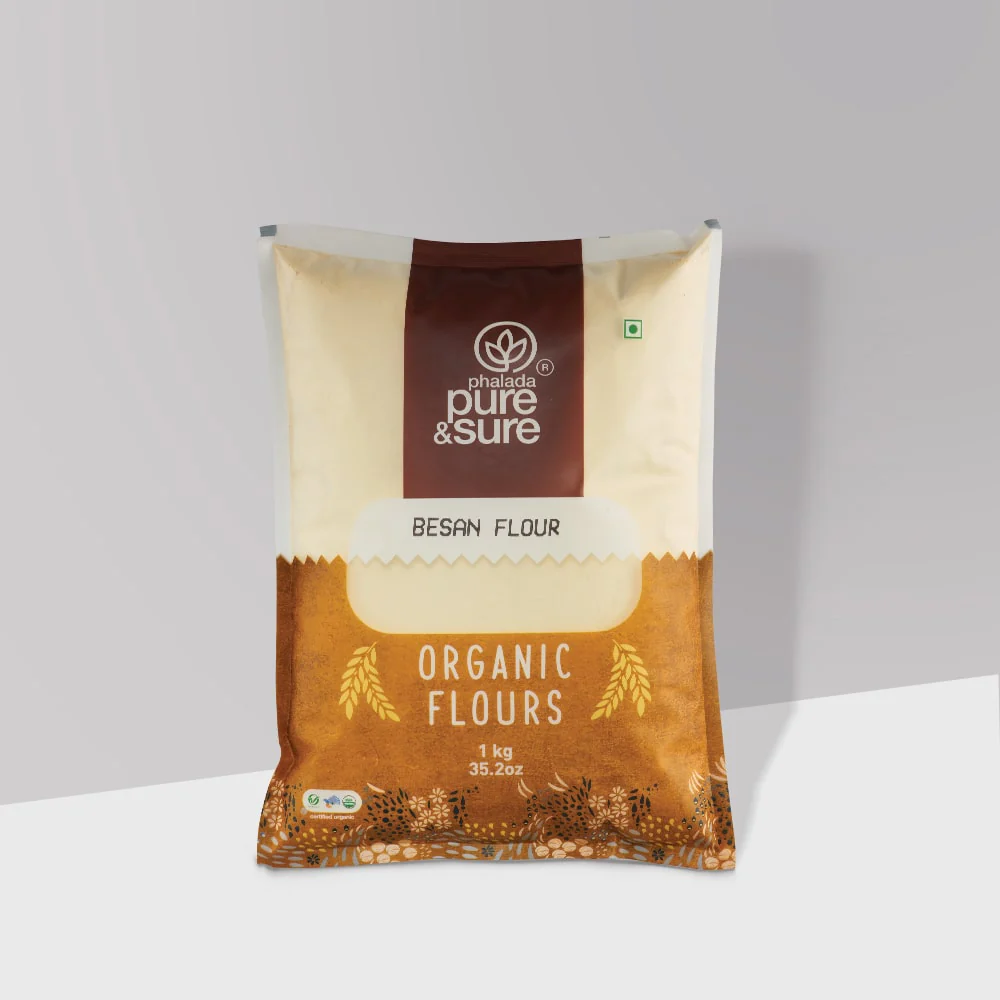Show details for Phalada Pure and Sure Organic Gram Flour (Besan) - 1 KG Picture of Phalada Pure and Sure Organic Gram Flour (Besan) - 1 KG