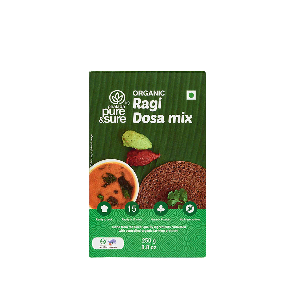 Show details for Phalada Pure & Sure Organic Ragi Dosa Mix - 250 GM Picture of Phalada Pure & Sure Organic Ragi Dosa Mix - 250 GM