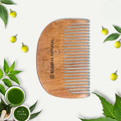 Picture of Buddha Natural Beard Kacchi Neem Wooden Comb