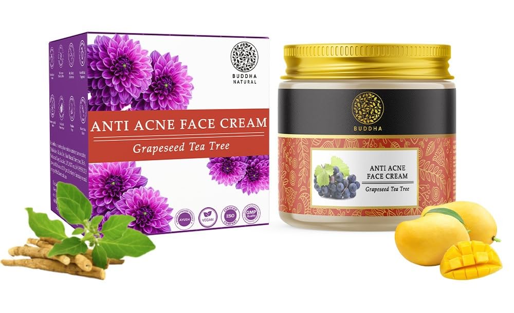 Picture of Buddha Natural Anti Acne Face Cream - For Acnes, Pimples, Scars & Marks - 75 GM