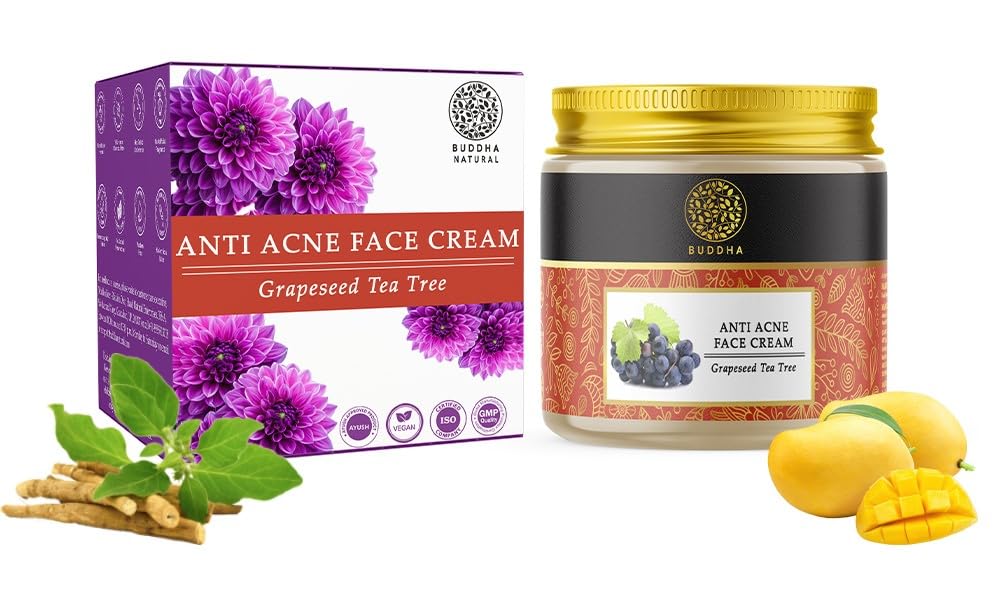 Show details for Buddha Natural Anti Acne Face Cream - For Acnes, Pimples, Scars & Marks - 75 GM Picture of Buddha Natural Anti Acne Face Cream - For Acnes, Pimples, Scars & Marks - 75 GM