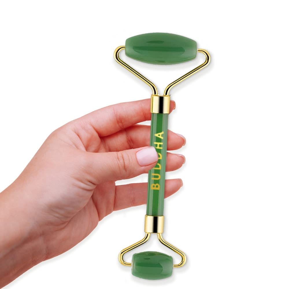Show details for Buddha Natural Green-M Green Jade Face Roller Massager (Green) - 100 GM Picture of Buddha Natural Green-M Green Jade Face Roller Massager (Green) - 100 GM