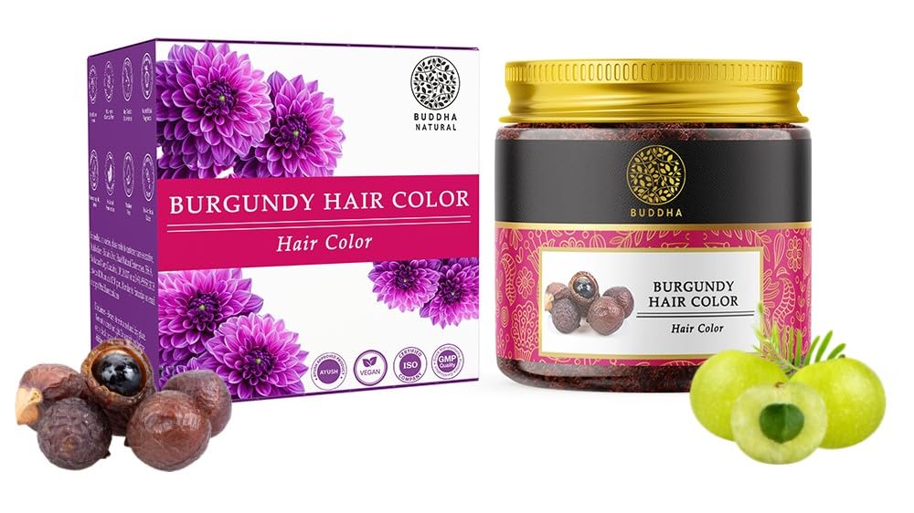 Show details for Buddha Natural Burgundy Hair Color Powder - 50 GM Picture of Buddha Natural Burgundy Hair Color Powder - 50 GM