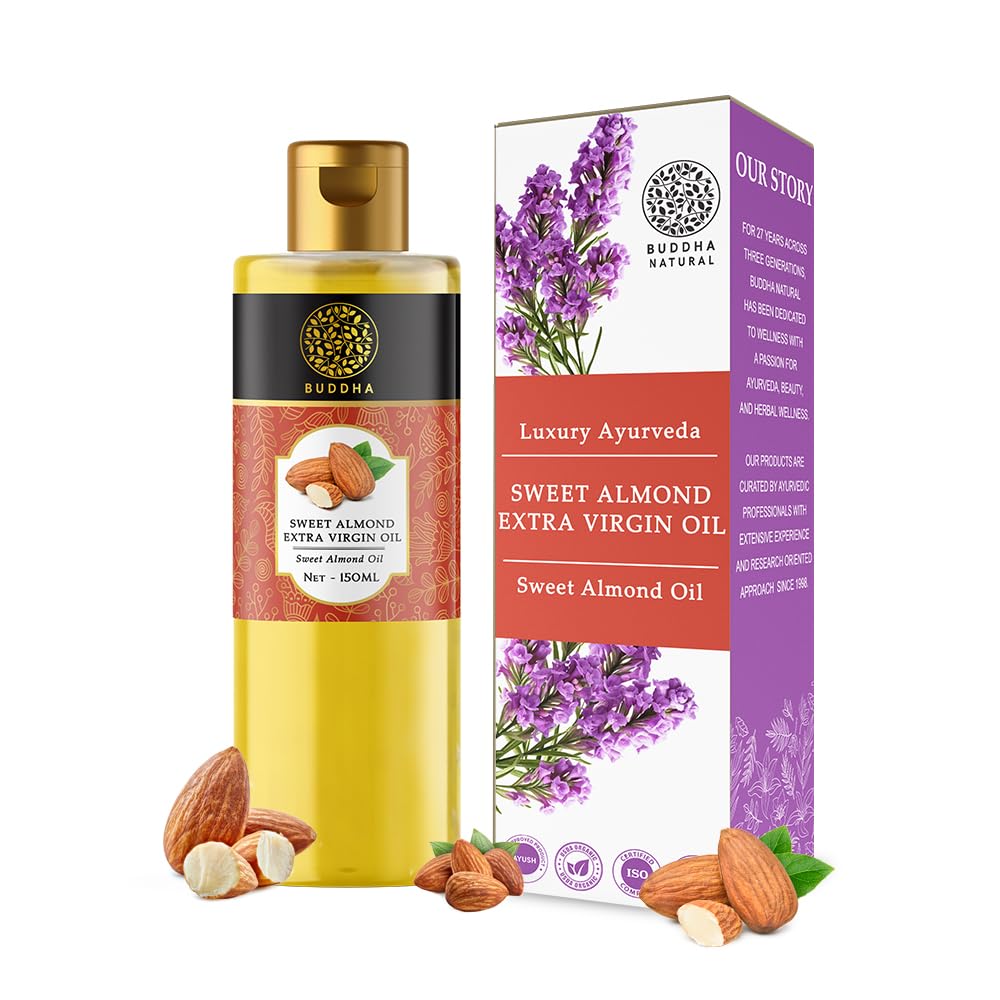 Show details for Buddha Natural Extra Virgin Cold Pressed Sweet Almond Oil - 150 ML Picture of Buddha Natural Extra Virgin Cold Pressed Sweet Almond Oil - 150 ML