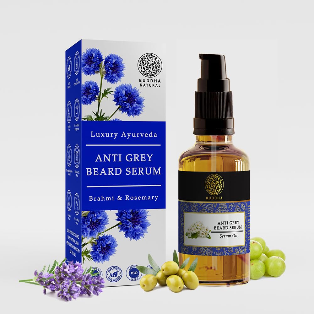 Show details for Buddha Natural Grey Beard Hair Oil Serum - 25 ML Picture of Buddha Natural Grey Beard Hair Oil Serum - 25 ML