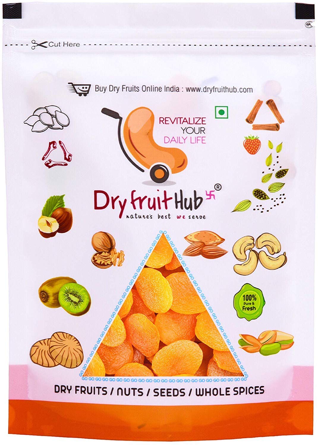 Picture of Dry Fruit Hub Dried Apricot Seedless - 400 GM