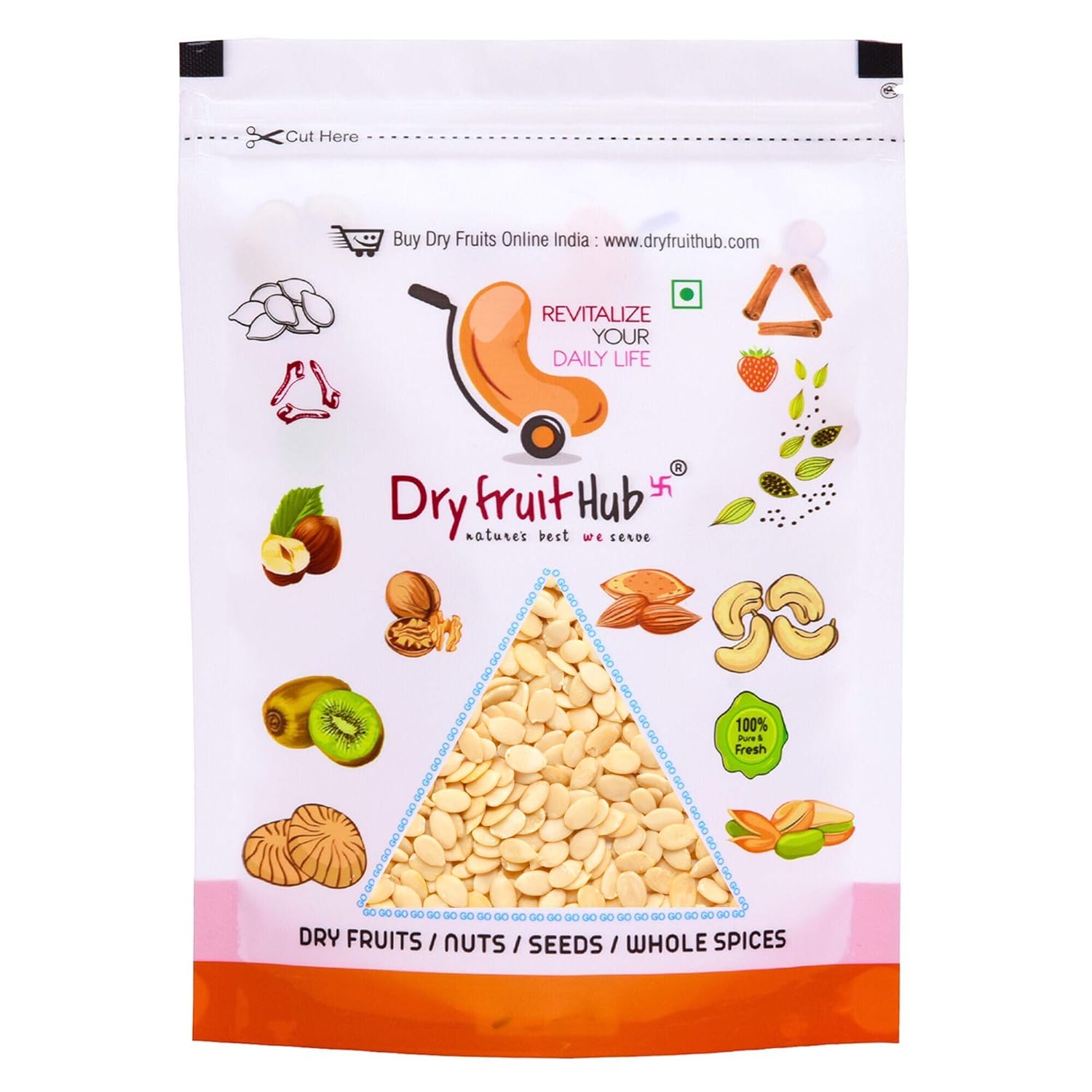 Show details for Dry Fruit Hub Watermelon Seeds - 500 GM Picture of Dry Fruit Hub Watermelon Seeds - 500 GM