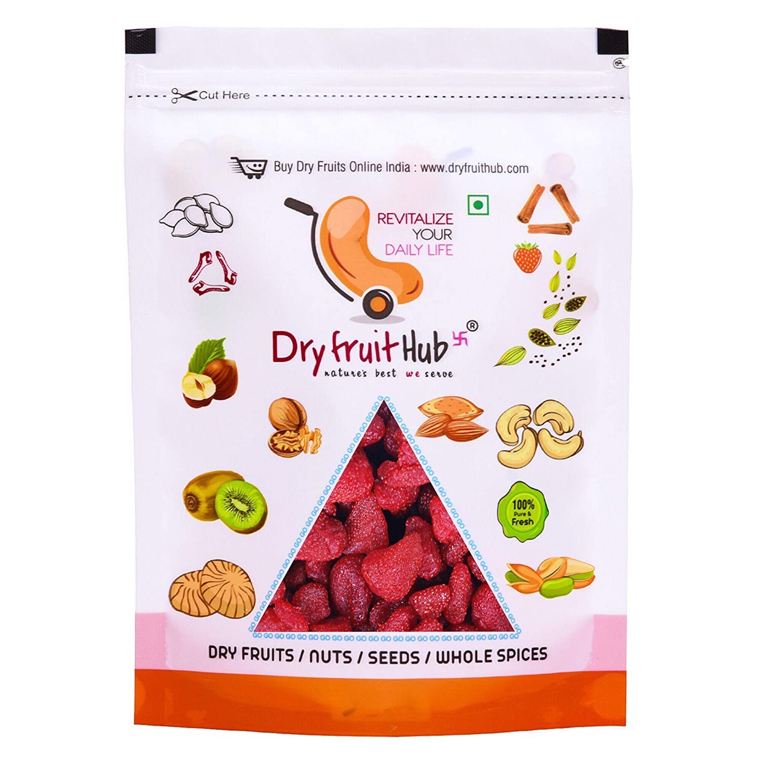 Show details for Dry Fruit Hub Dried Strawberries - 250 GM Picture of Dry Fruit Hub Dried Strawberries - 250 GM