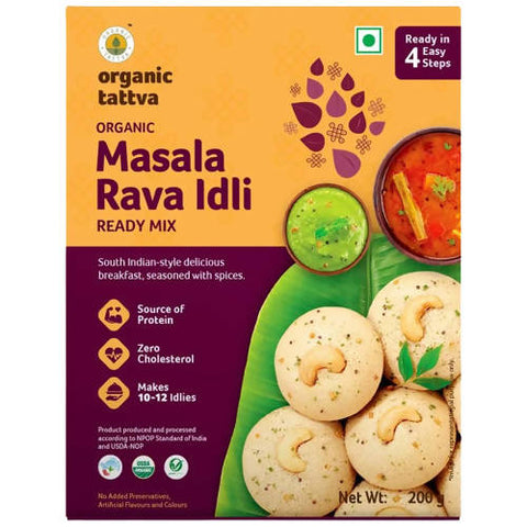 Picture of Organic Tattva Masala Rava Idli Ready Mix - 200 GM