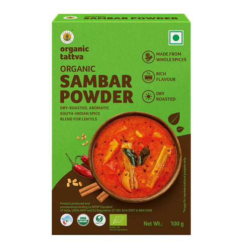 Show details for Organic Tattva Sambar Powder - 100 GM Picture of Organic Tattva Sambar Powder - 100 GM