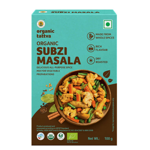 Show details for Organic Tattva Subzi Masala Powder - 100 GM Picture of Organic Tattva Subzi Masala Powder - 100 GM