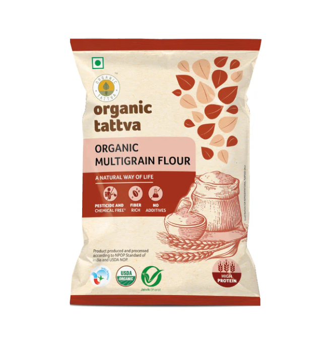 Show details for Organic Tattva Multigrain Flour - 1KG Picture of Organic Tattva Multigrain Flour - 1KG