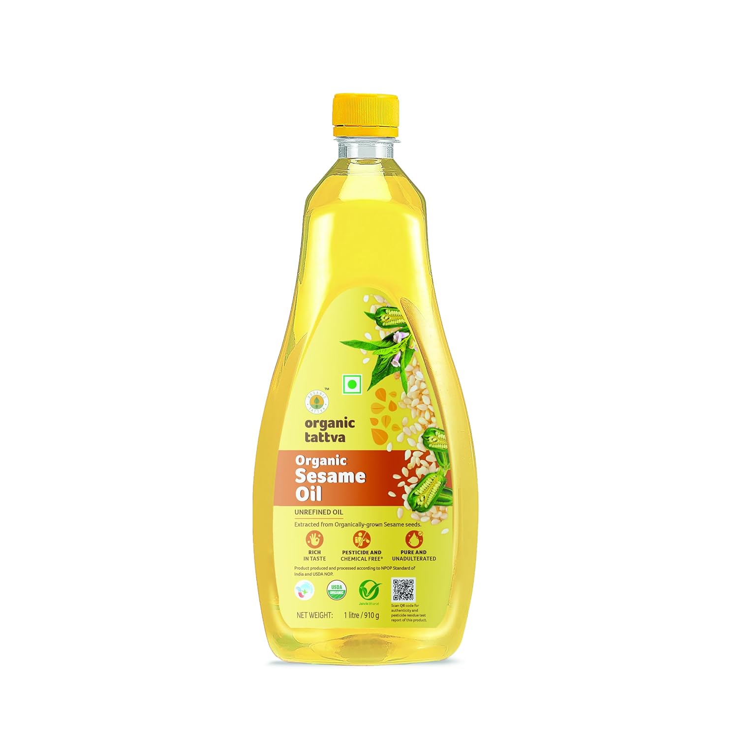 Show details for Organic Tattva Sesame Oil - 1L Picture of Organic Tattva Sesame Oil - 1L