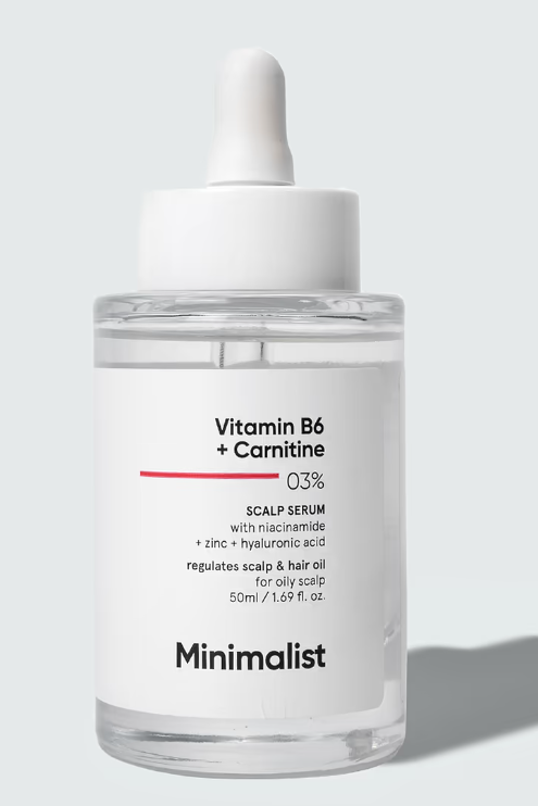 Show details for Minimalist Vitamin B6 + Carnitine 03% Scalp Hair Serum - 50 ML Picture of Minimalist Vitamin B6 + Carnitine 03% Scalp Hair Serum - 50 ML