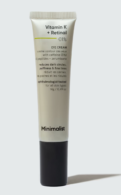 Show details for Minimalist Vitamin K + Retinal 1% Eye Cream - 14 GM Picture of Minimalist Vitamin K + Retinal 1% Eye Cream - 14 GM