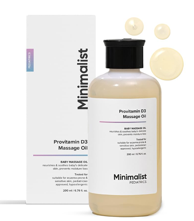Show details for Minimalist Provitamin D3 Baby Massage Oil - 200 ML Picture of Minimalist Provitamin D3 Baby Massage Oil - 200 ML