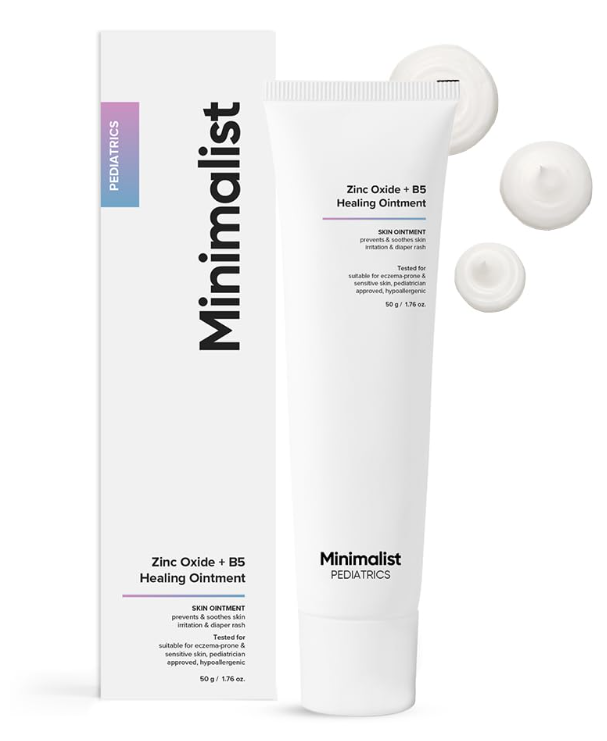 Show details for Minimalist Baby Rash Cream Zinc Oxide + B5 Healing Ointment For Drool & Diaper Rash - 50 GM Picture of Minimalist Baby Rash Cream Zinc Oxide + B5 Healing Ointment For Drool & Diaper Rash - 50 GM
