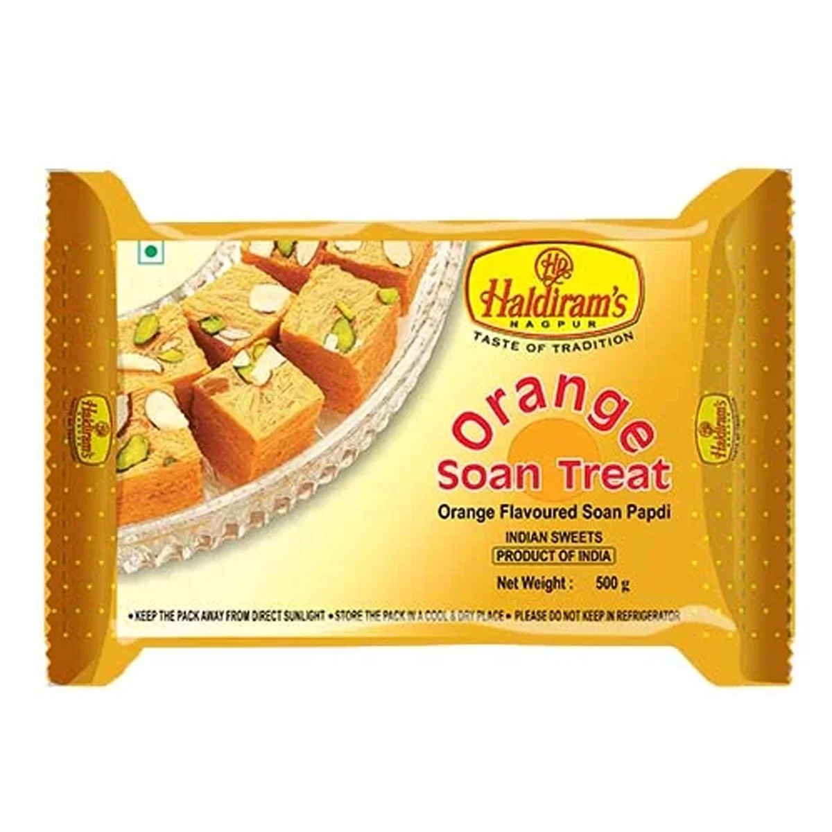 Picture of Haldiram's Nagpur Soan Papdi Orange - 500 GM