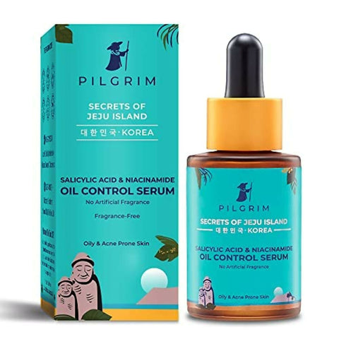 Picture of Pilgrim 2% Salicylic Acid + 3% Niacinamide Oil Control Serum For Oily & Acne-Prone Skin - Korean Skin Care - 30 ML