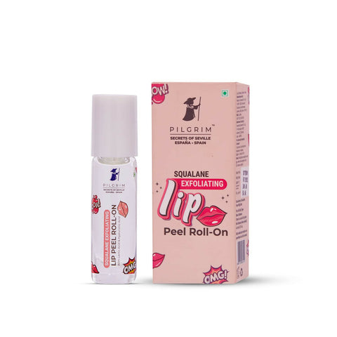 Picture of Pilgrim Spanish Lip Peel Roll-on with Lactic Acid & Hyaluronic Acid For Soft & Glossy Lips, Hydrating Dry & Flaky Lips - 6 ML