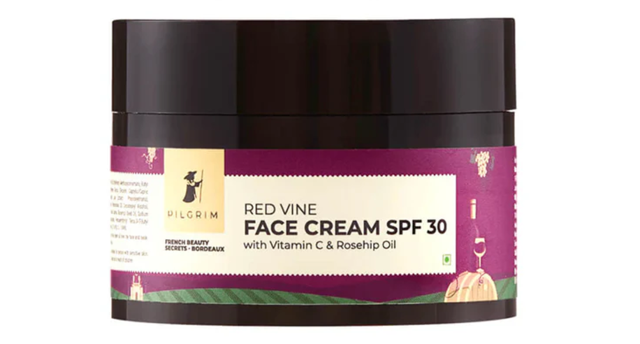 Picture of Pilgrim Red Vine Face Cream SPF 30 with Vitamin C & Rosehip Oil (PA+++) - 50 GM