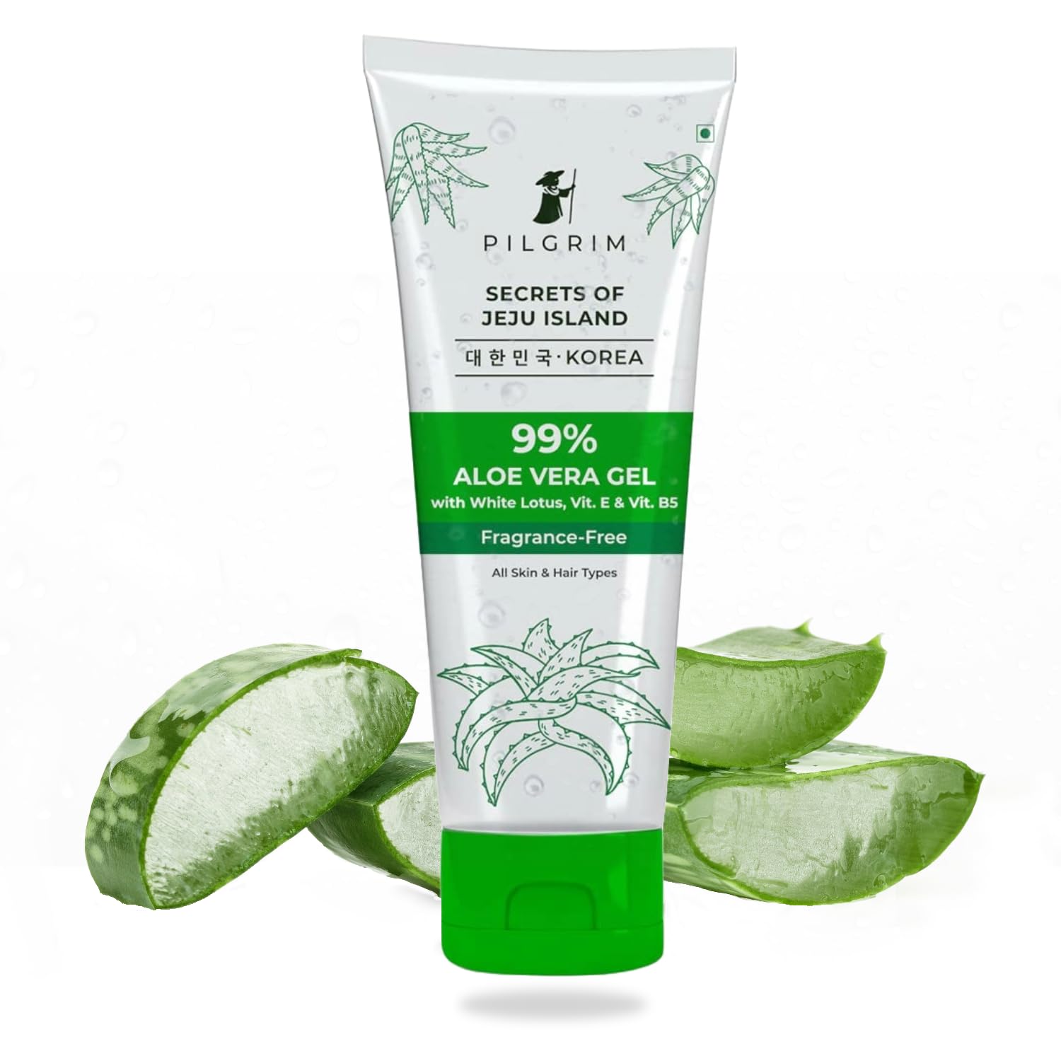 Show details for Pilgrim Korean 99% Pure Aloe Vera Gel with Vitamin E & Vitamin B5, Hydrates & Soothes Skin - Korean Skin Care - 200 GM Picture of Pilgrim Korean 99% Pure Aloe Vera Gel with Vitamin E & Vitamin B5, Hydrates & Soothes Skin - Korean Skin Care - 200 GM