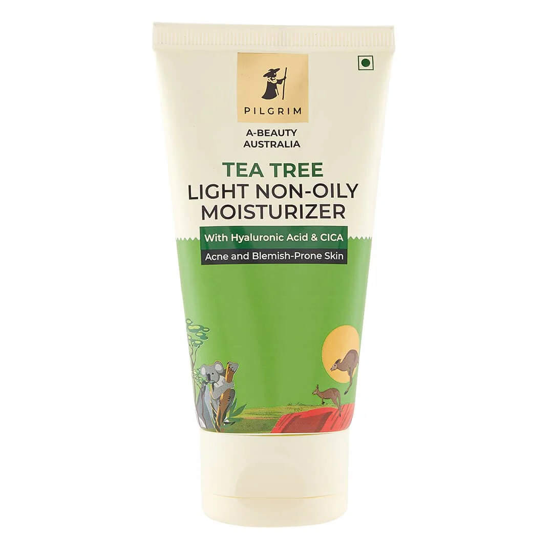 Show details for Pilgrim Australian Tea Tree Oil Free Face Moisturizer For Oily & Acne Prone Skin With Hyaluronic Acid & CICA - 80 GM Picture of Pilgrim Australian Tea Tree Oil Free Face Moisturizer For Oily & Acne Prone Skin With Hyaluronic Acid & CICA - 80 GM