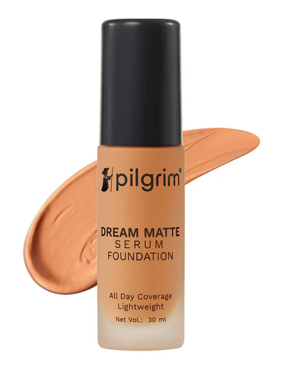 Picture of Pilgrim Dream Matte Serum Foundation With Matte & Poreless All Day Coverage Lightweight - Rich Caramel - 30 ML