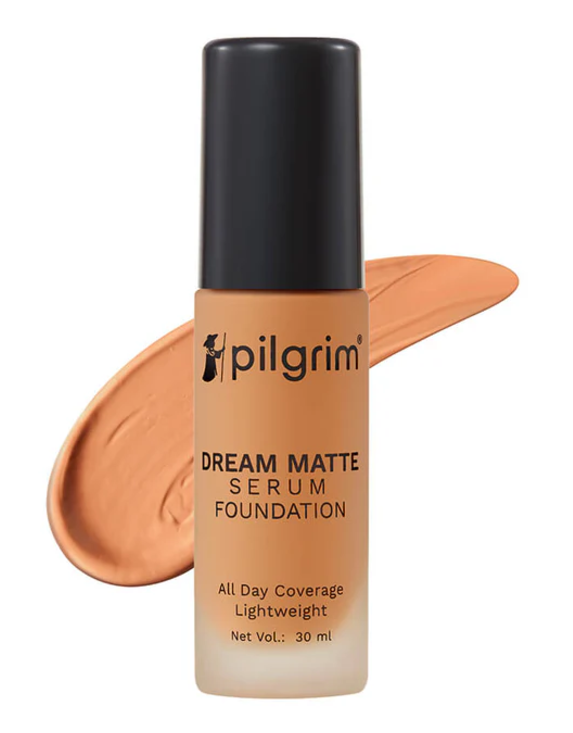 Show details for Pilgrim Dream Matte Serum Foundation With Matte & Poreless All Day Coverage Lightweight - Rich Caramel - 30 ML Picture of Pilgrim Dream Matte Serum Foundation With Matte & Poreless All Day Coverage Lightweight - Rich Caramel - 30 ML