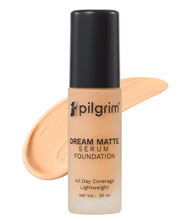 Picture of Pilgrim Dream Matte Serum Foundation With Matte & Poreless All Day Coverage Lightweight - Warm Sand - 30 ML