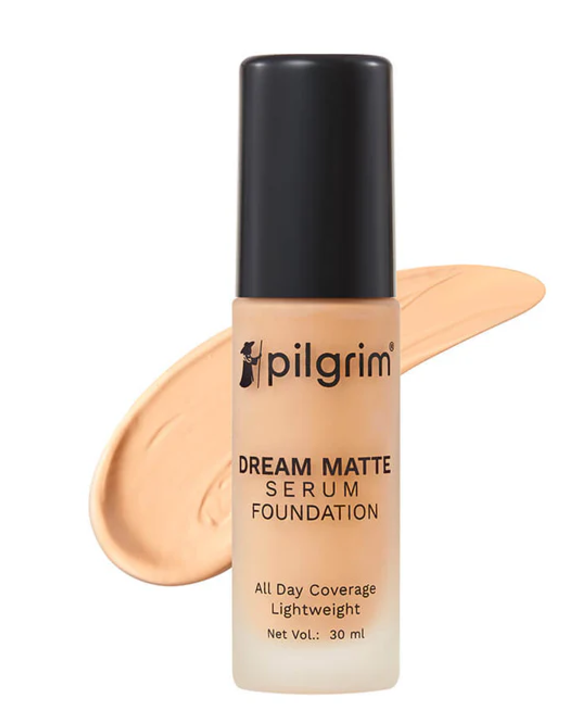 Picture of Pilgrim Dream Matte Serum Foundation With Matte & Poreless All Day Coverage Lightweight - Golden Beige - 30 ML