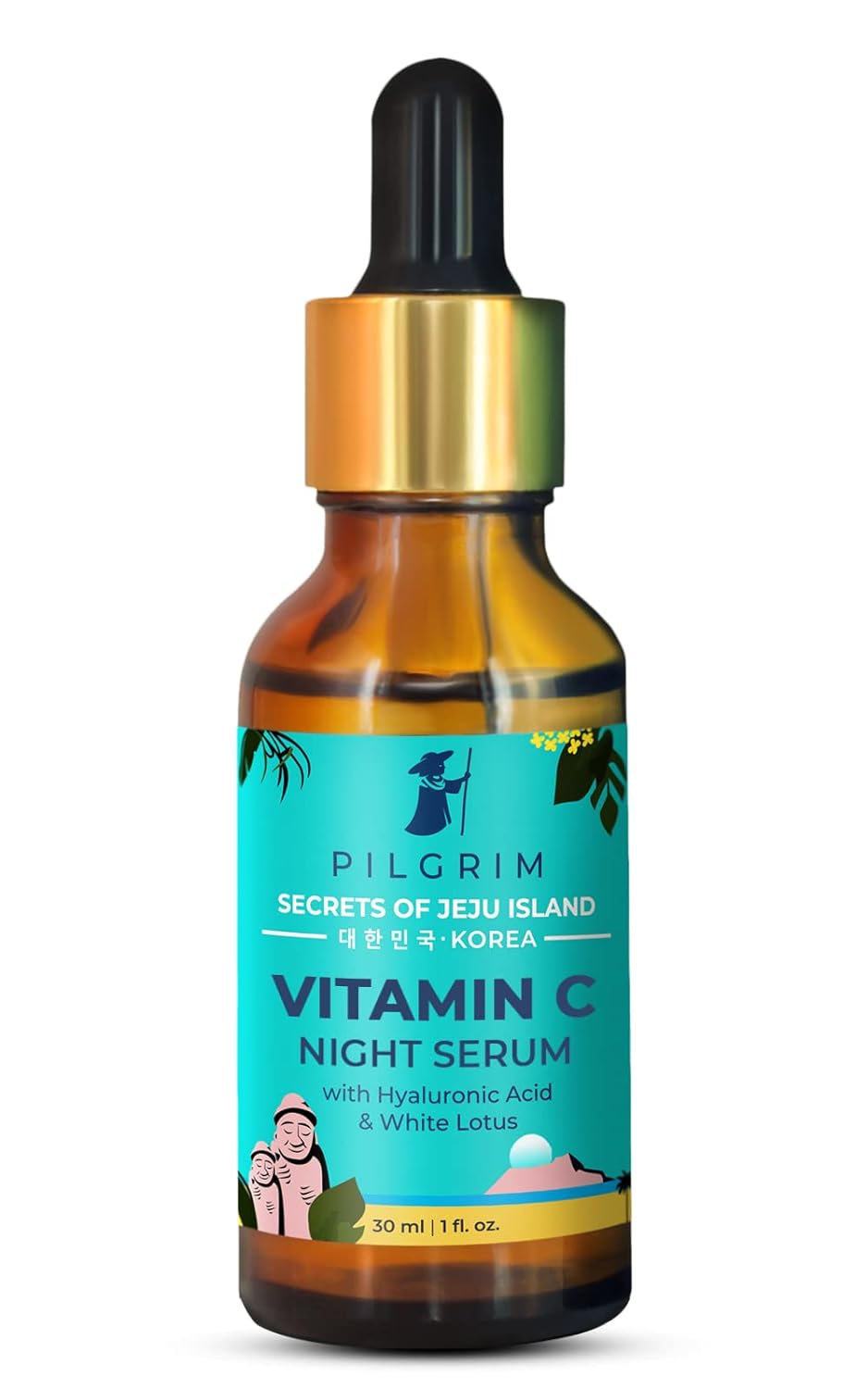 Picture of Pilgrim Korean Vitamin C Night Serum for glowing skin with Hyaluronic acid & White Lotus - 30 ML