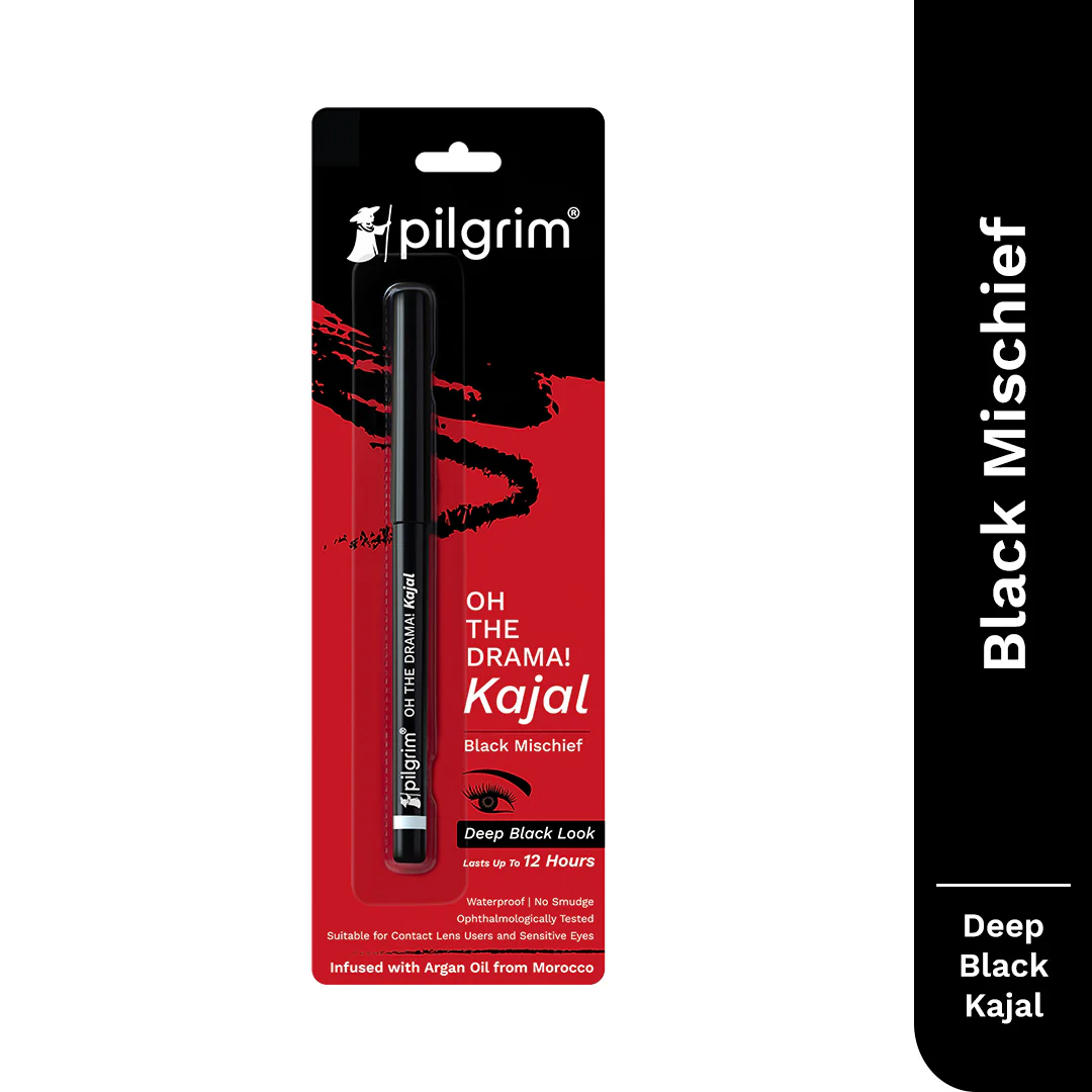 Picture of Pilgrim Black Mischief Kajal Smudge & Waterproof Single Stroke Matte Finish - 0.35 GM