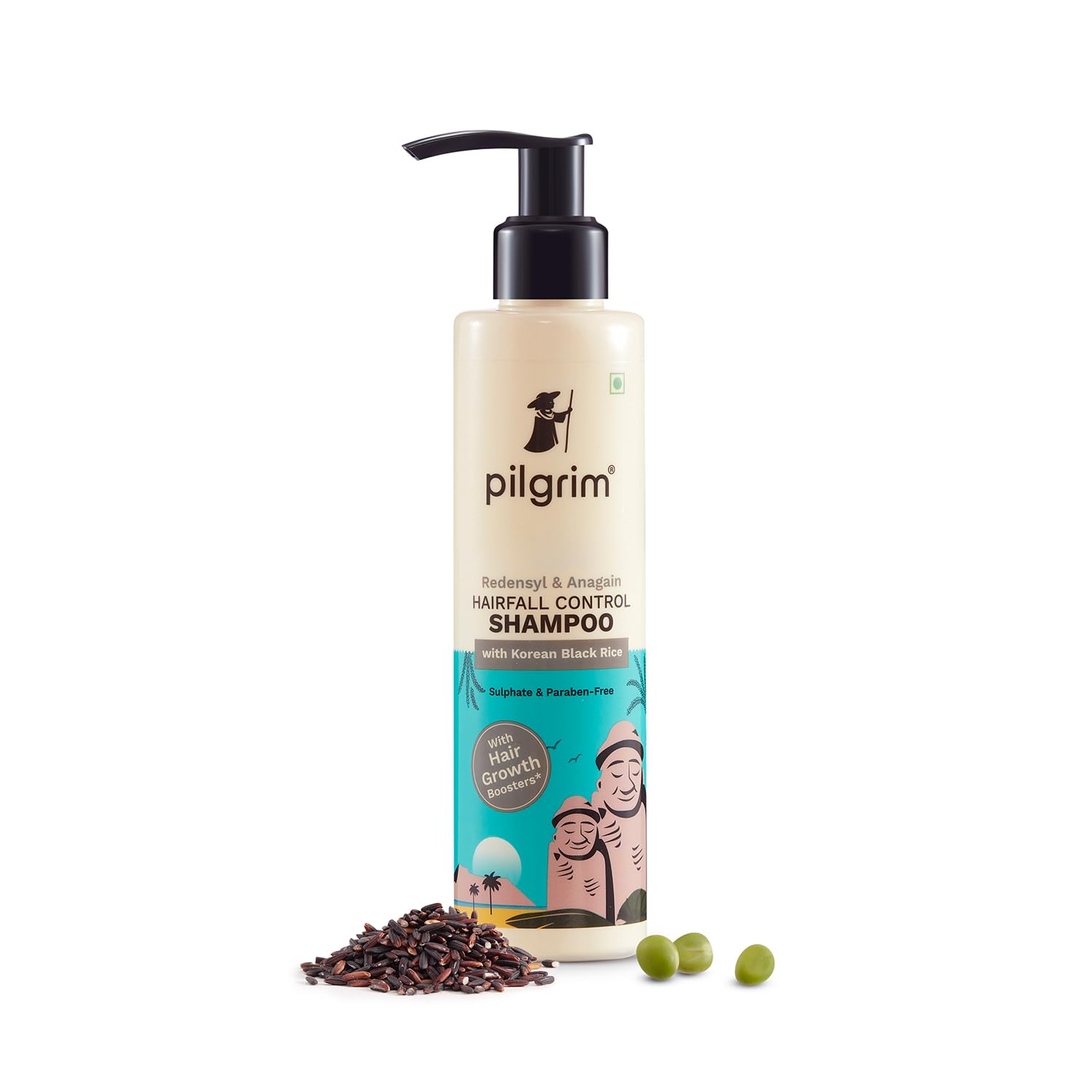 Picture of Pilgrim Redensyl & Anagain Hairfall Control Shampoo with Korean Black Rice - 200 ML