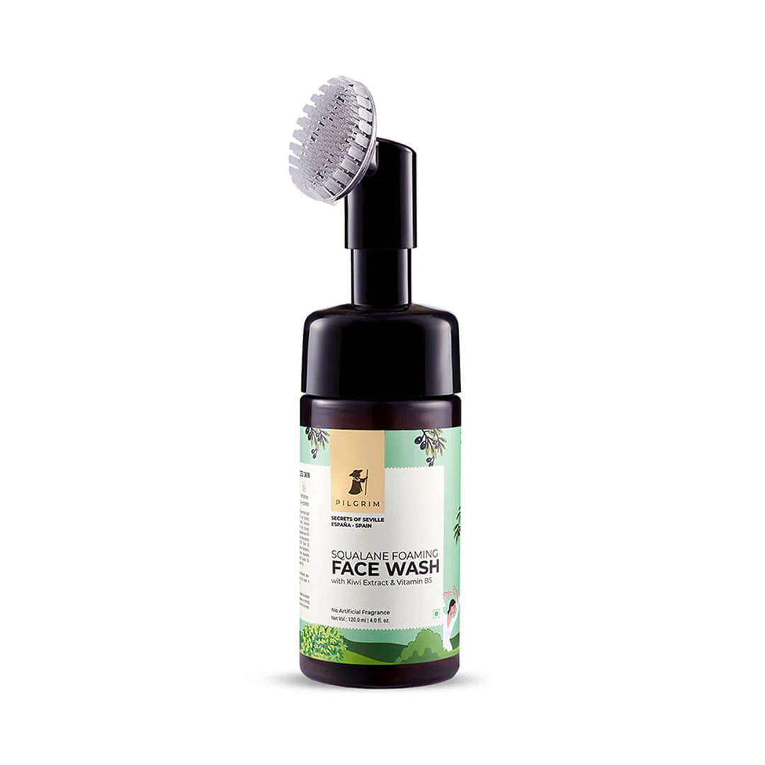 Show details for Pilgrim Spanish Foaming Face Wash With Kiwi Extracts & Aloe For Skin Hydration - 120 ML Picture of Pilgrim Spanish Foaming Face Wash With Kiwi Extracts & Aloe For Skin Hydration - 120 ML