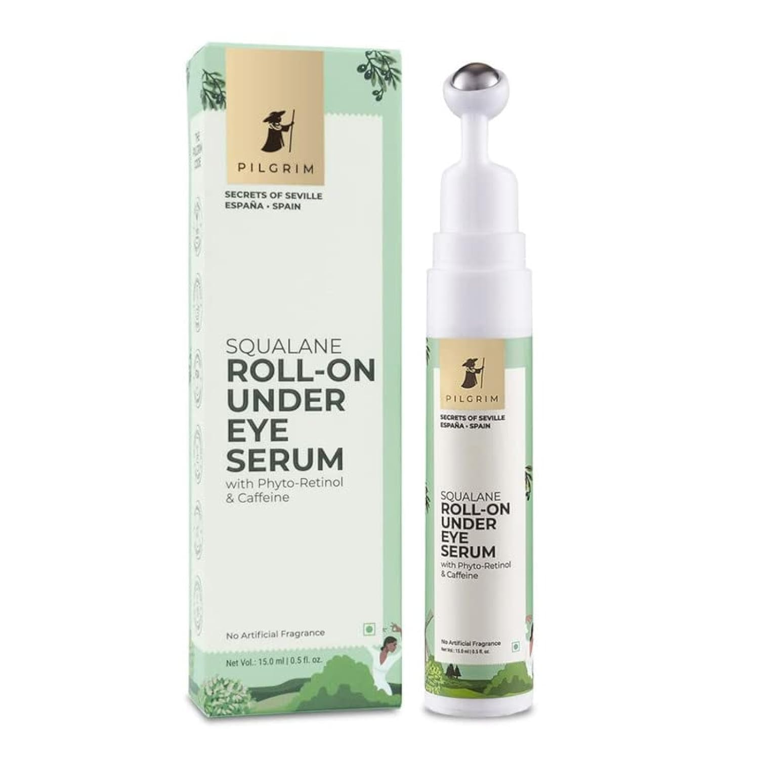 Picture of Pilgrim Roll-on Under Eye Cream Massage Roller To Reduce Dark Circles, Puffiness, and Fine Lines - 15 ML