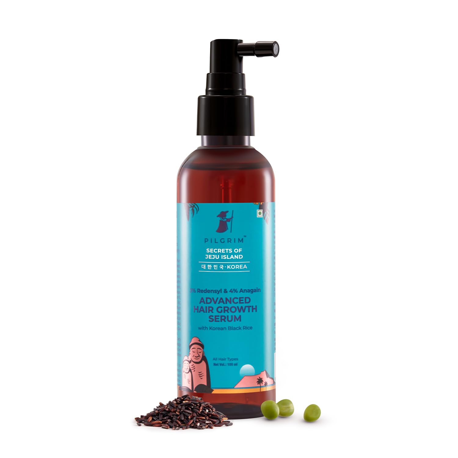 Show details for Pilgrim Redensyl 3% + Anagain 4% Advanced Hair Growth Serum with Korean Black Rice, Natural IngrFFedients, Controls Hair Fall - 100 ML Picture of Pilgrim Redensyl 3% + Anagain 4% Advanced Hair Growth Serum with Korean Black Rice, Natural IngrFFedients, Controls Hair Fall - 100 ML