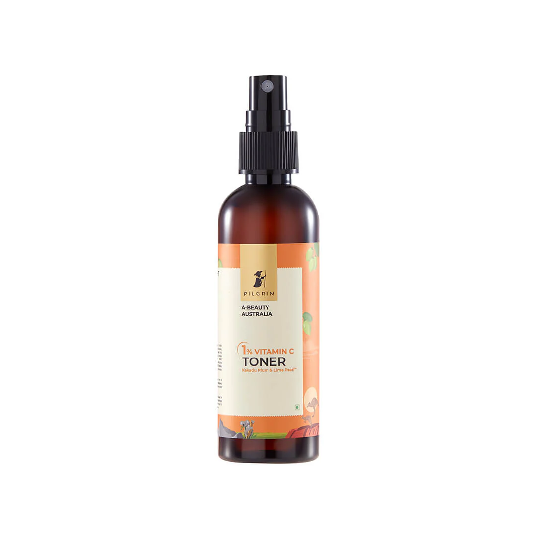 Show details for Pilgrim Australian 1% Vitamin C Toner with Kakadu Plum & Lime Pearl For Glowing Skin, Open Pores Tightening & Refining - 100 ML Picture of Pilgrim Australian 1% Vitamin C Toner with Kakadu Plum & Lime Pearl For Glowing Skin, Open Pores Tightening & Refining - 100 ML