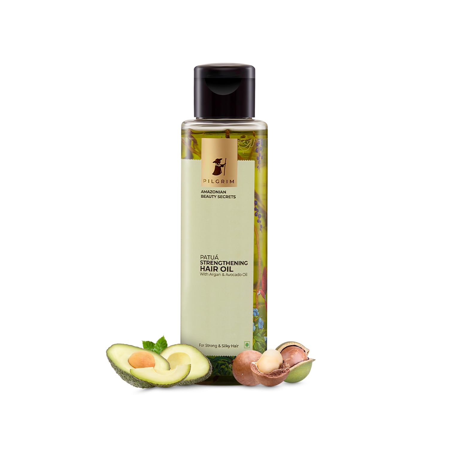 Picture of Pilgrim Amazonian Patua Strengthening Hair Oil With Argan & Avocado Oil For Strong & Silky Hair - 115 ML