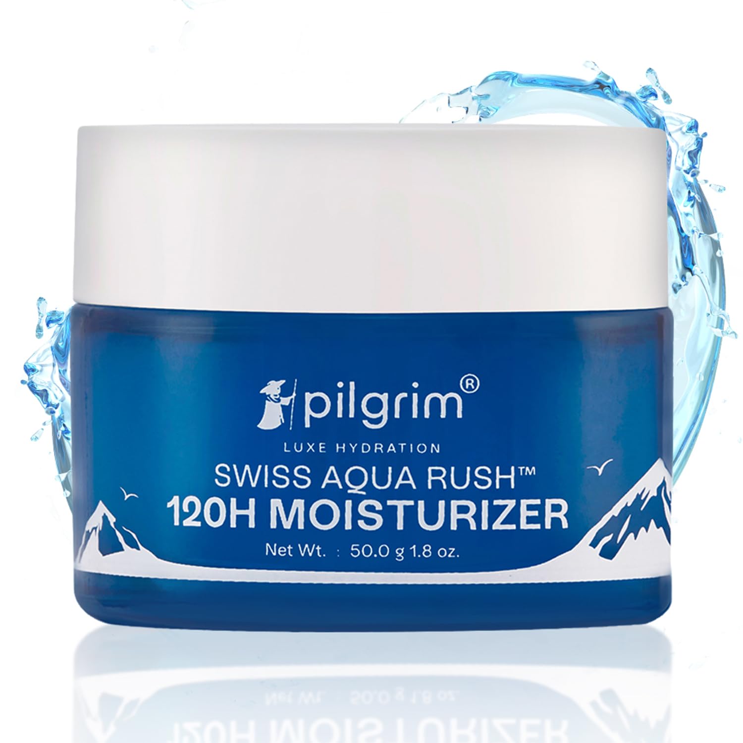 Picture of Pilgrim Swiss Aqua Rush 120H Moisturizer Strengthens skin barriers, Plump & glowing skin - 50 GM