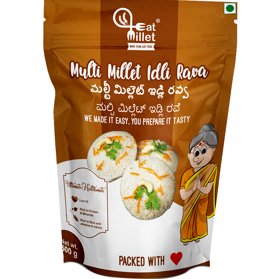 Show details for Eat Millet Multi Millet Idli Rava 500g Picture of Eat Millet Multi Millet Idli Rava 500g