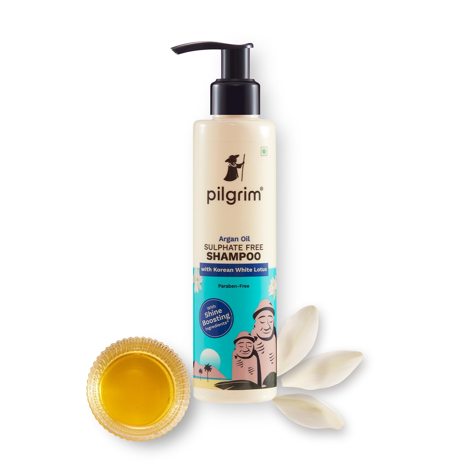 Picture of Pilgrim Mild Sulphate Free Shampoo (Argan Oil) For Dry Frizzy Hair - Korean Beauty Secrets (Shampoo) - 200 ML