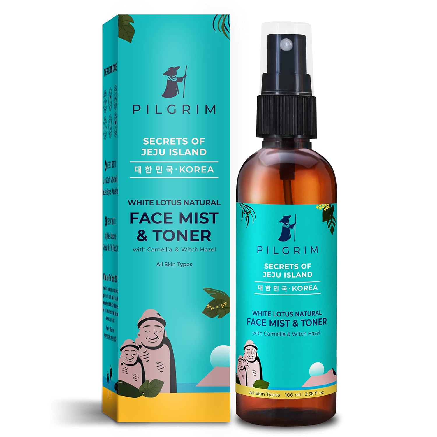 Show details for Pilgrim Korean Beauty White Lotus Refreshing Face Mist & Toner With Camellia & Witch Hazel For Glowing Skin - 100 ML Picture of Pilgrim Korean Beauty White Lotus Refreshing Face Mist & Toner With Camellia & Witch Hazel For Glowing Skin - 100 ML