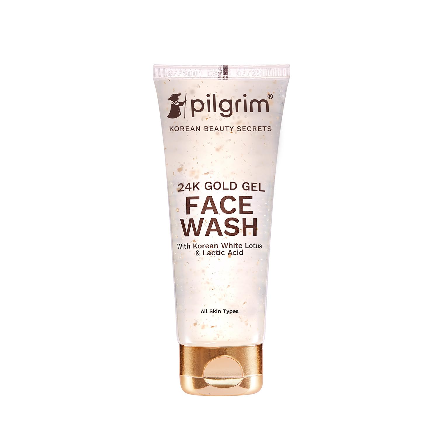 Picture of Pilgrim 24k Gold Gel Facewash with Korean White Lotus For Glowing Skin, Reduce Dark Spot And Improves Skin Texture - 80 ML