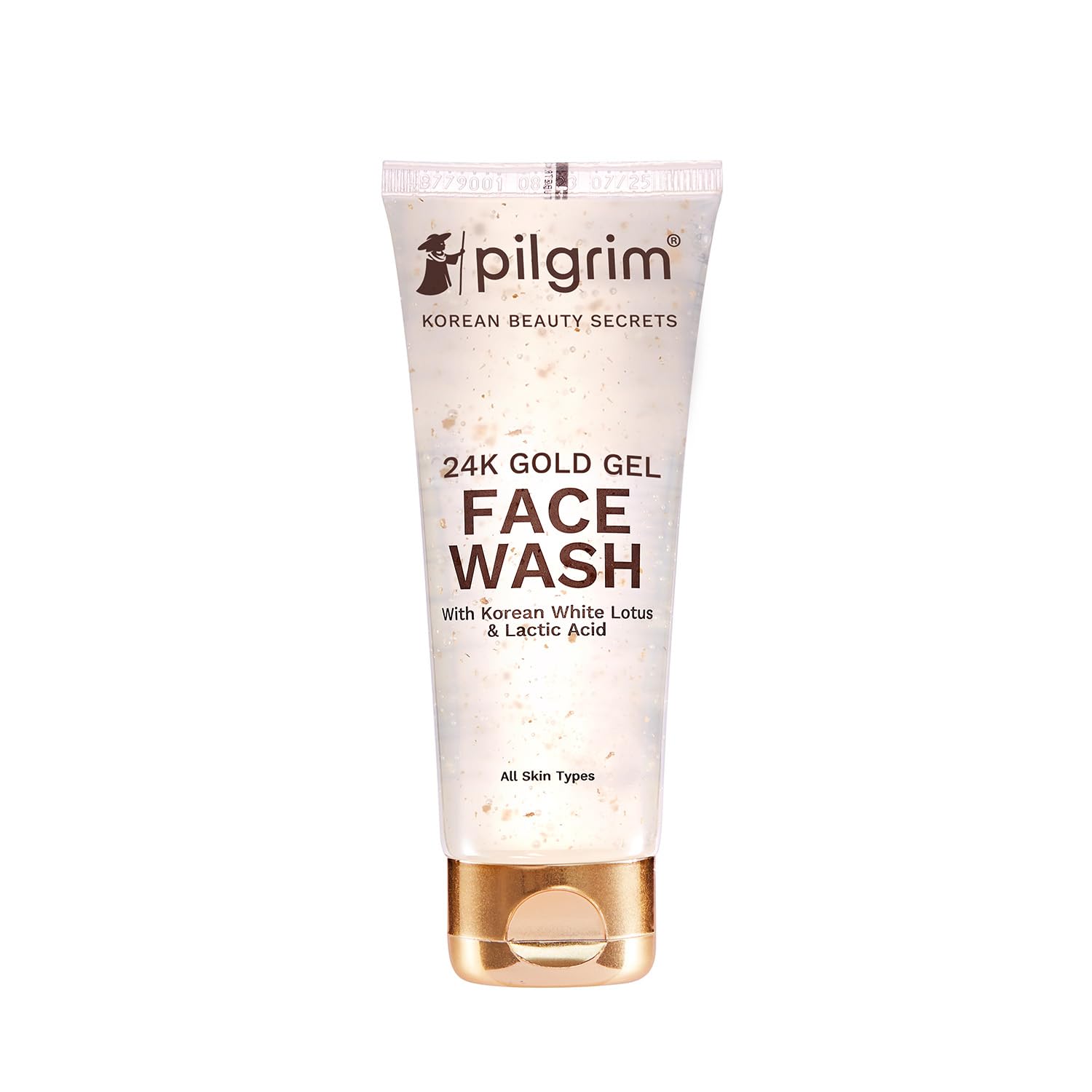 Show details for Pilgrim 24k Gold Gel Facewash with Korean White Lotus For Glowing Skin, Reduce Dark Spot And Improves Skin Texture - 80 ML Picture of Pilgrim 24k Gold Gel Facewash with Korean White Lotus For Glowing Skin, Reduce Dark Spot And Improves Skin Texture - 80 ML