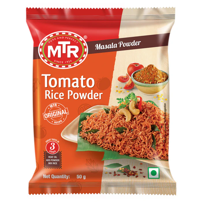 Show details for MTR Tomato Rice Powder - 50 GM - Pack of 3 Picture of MTR Tomato Rice Powder - 50 GM - Pack of 3