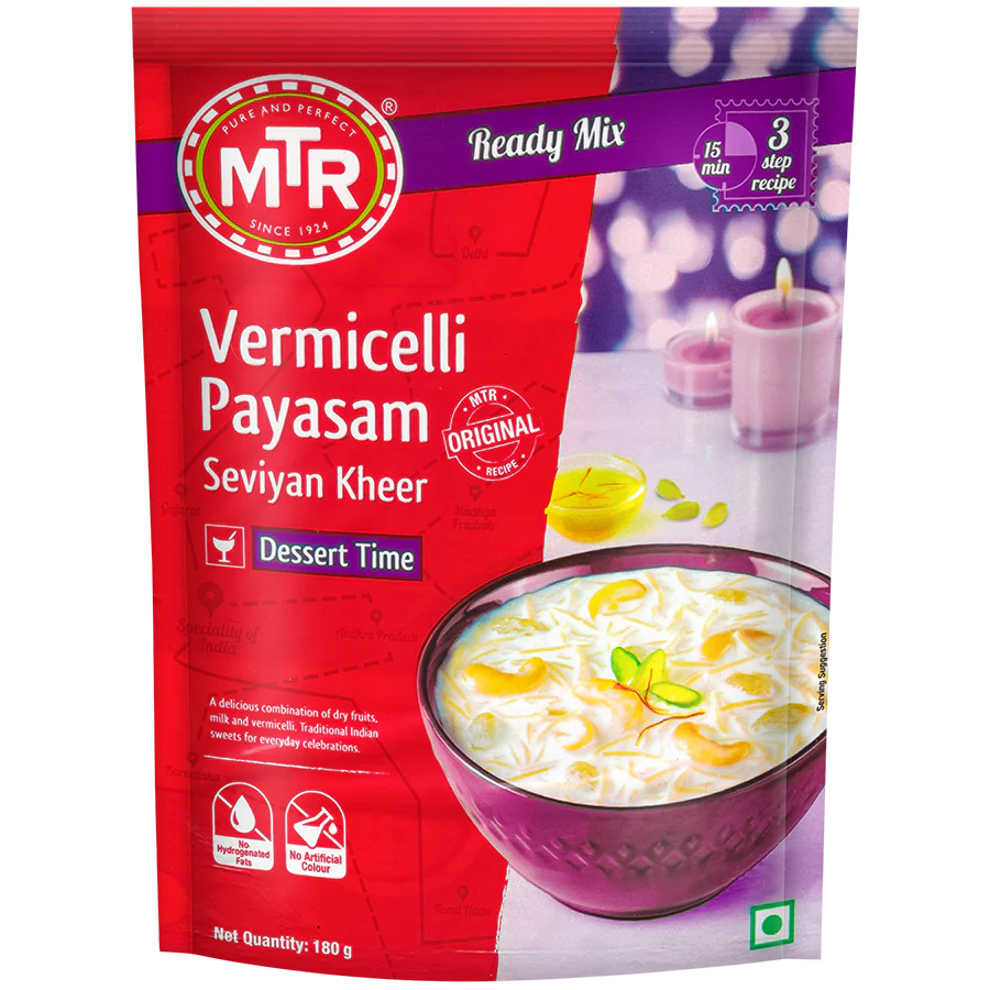 Show details for MTR Vermicelli Payasam - Seviyan Kheer Mix - 180 GM Picture of MTR Vermicelli Payasam - Seviyan Kheer Mix - 180 GM