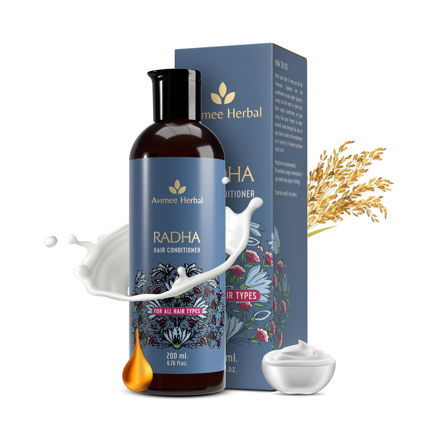 Show details for Avimee Herbal Radha Hair Conditioner For All Hair Type With Keratin Protein, Rice Protein, Apple Cider Vinegar & Aloe Vera, Makes Hair Silky Smooth - 200 ML Picture of Avimee Herbal Radha Hair Conditioner For All Hair Type With Keratin Protein, Rice Protein, Apple Cider Vinegar & Aloe Vera, Makes Hair Silky Smooth - 200 ML