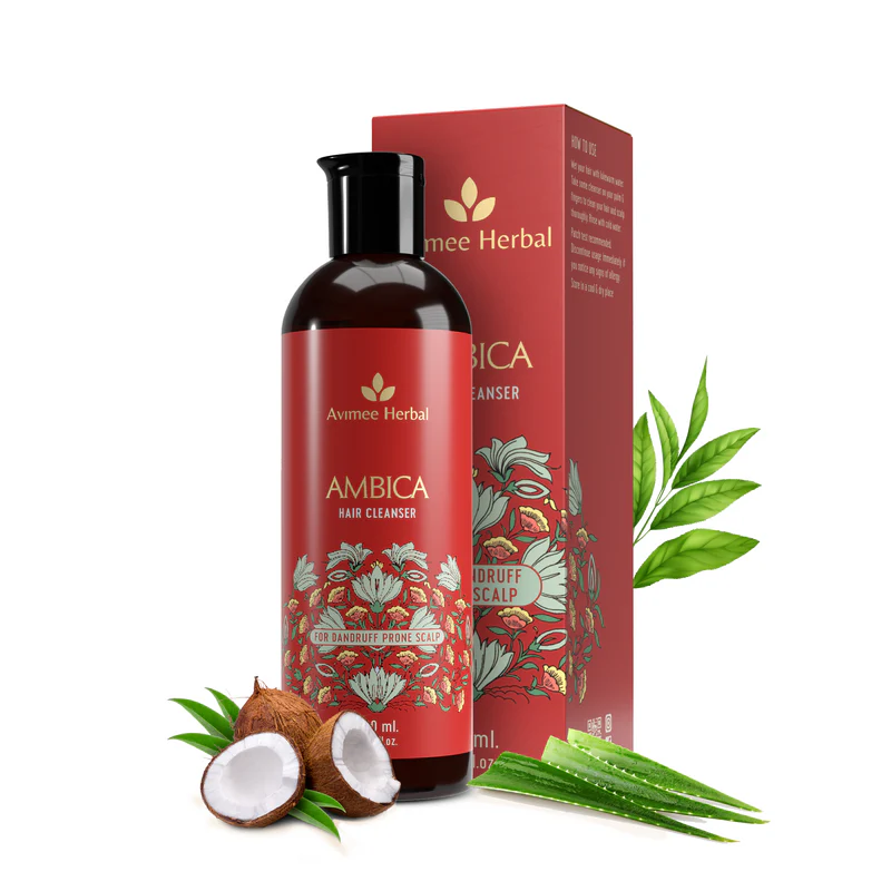 Picture of Avimee Herbal Ambica Hair Cleanser Fights Dandruff & Moisturizes Scalp Naturally, With Aloe Vera, Apple Cider Vinegar, Tea Tree, Neem Oil - 200 ML